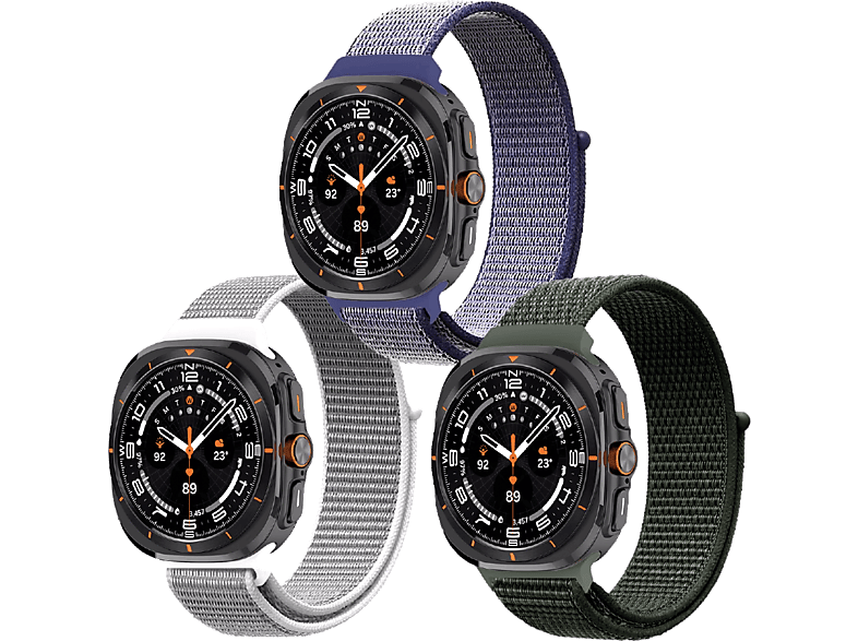 Friendly License FRSWB101 Silicona Samsung Galaxy Watch Ultra Tamaño Muñeca 15-21 cm Verde Azul y Gris