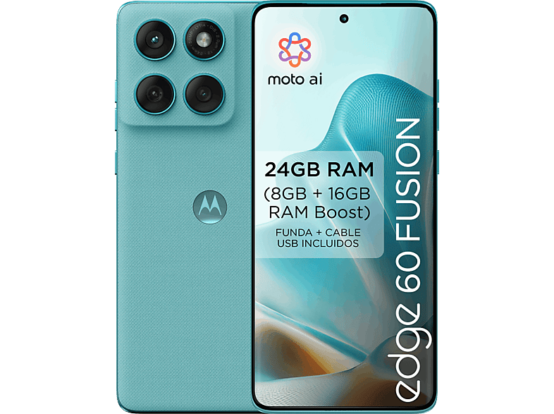 motorola edge 60 fusion Amazonite 256 GB 8 GB RAM 6.7 pOLED MediaTek Dimensity 7300 5200 mAh