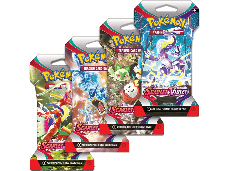 Magicbox Pokémon TCG: Scarlet & Violet Sleeved Booster con 10 cartas Aleatorio (Inglés)