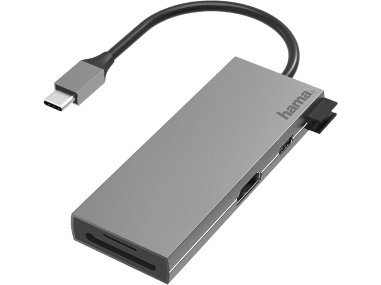 Hama 00200110 De conector USB-C a enchufe 2x USB-A/USB-C/HDMI™/SD/microSD Hasta 5 Gbit/s Negro