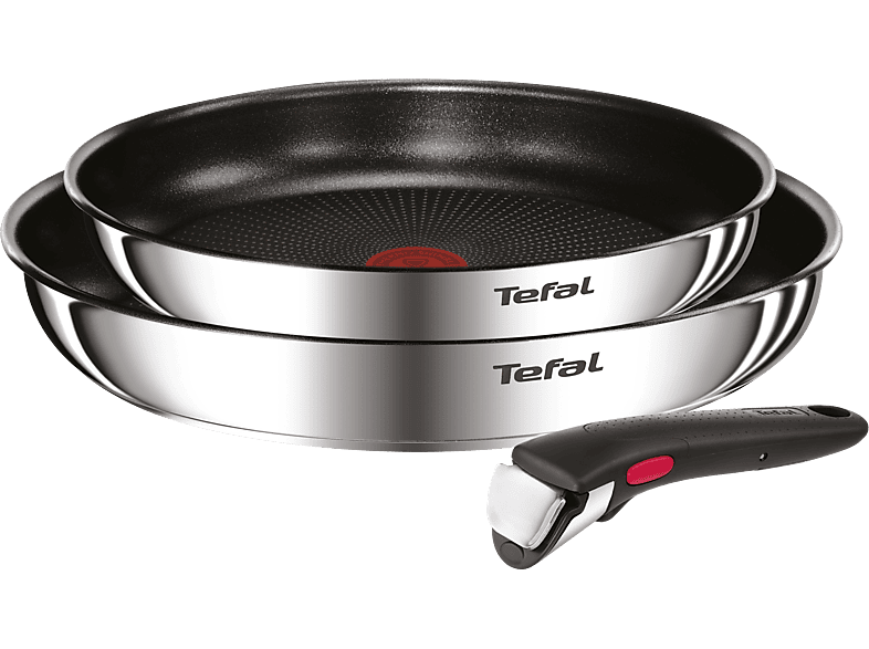 Tefal Ingenio Emotion 8973S45 22 y 26 cm Mango Extraíble Revestimiento Titanio Antiadherente Tecnol. Thermo-Signal™ Acero Inox