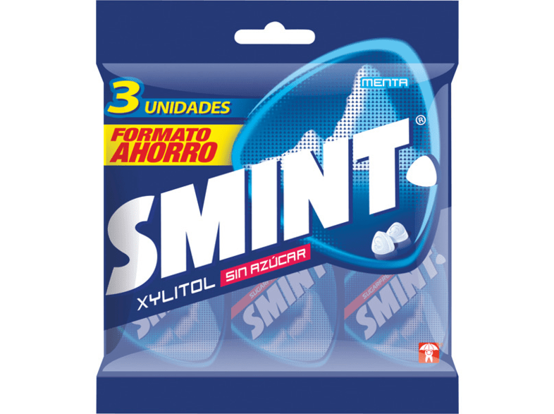 Smint Tripack Sabor Menta Sin Gluten Sin azúcar 3 unidades 24g