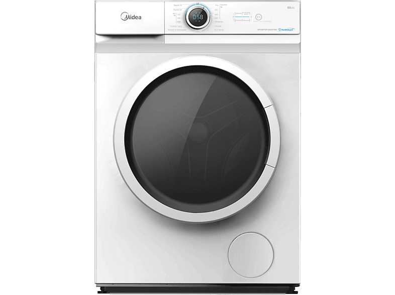 Midea MF100W80BA/W-ES 8 kg 1400 rpm 15 Programas 72dB(A) 47.5 cm Profundidad Blanco