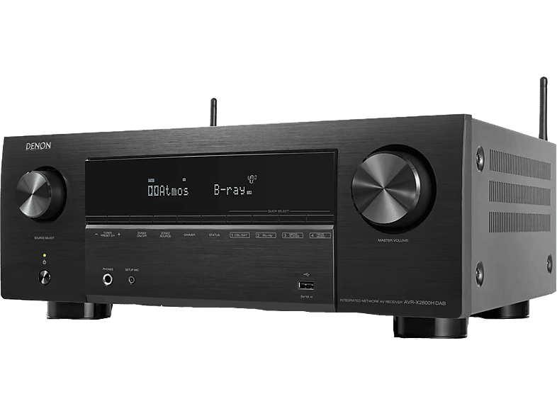DENON AVR-X2800H 7.2 Canales Dolby Atmos 8K Hasta 185 W Bluetooth Negro