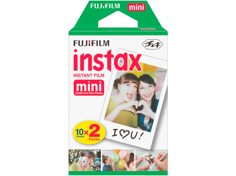 Fujifilm Instax Mini Brillo 2 x 10 hojas Blanco