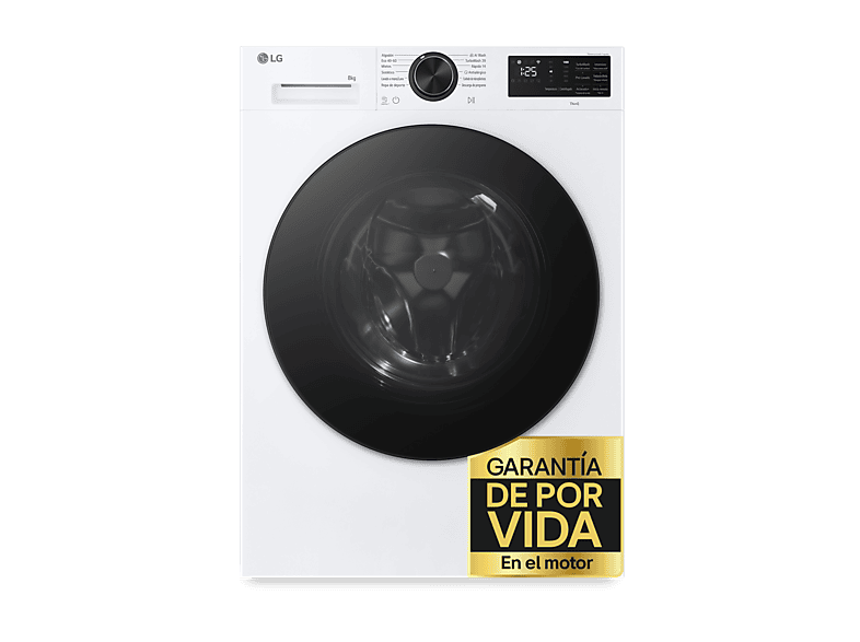 LG F2X50S8TLB 8 kg 1200 rpm 12 programas AI Wash™ TurboWash™ 360° Clase A-30% Blanco