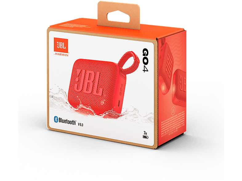 JBL Go 4 4.2 W Bluetooth 7 h autonomía Resistente al polvo y agua Rojo