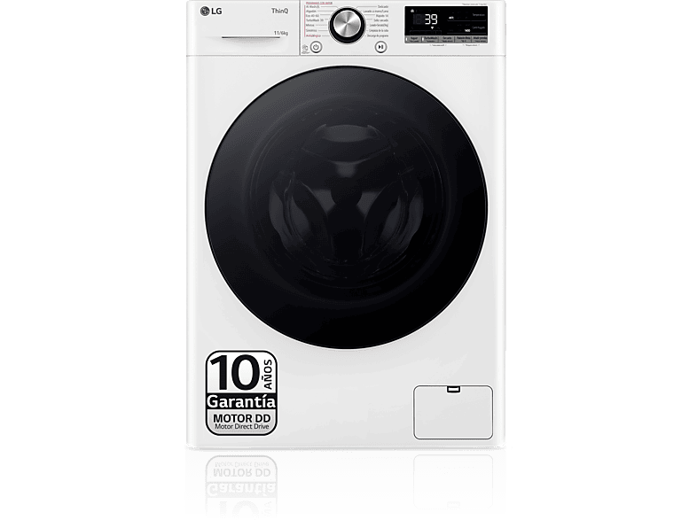 LG F4DR7011AGW 11 kg/6 kg 1400 rpm  14 programas AI Direct Drive™ TurboWash™360 Blanco