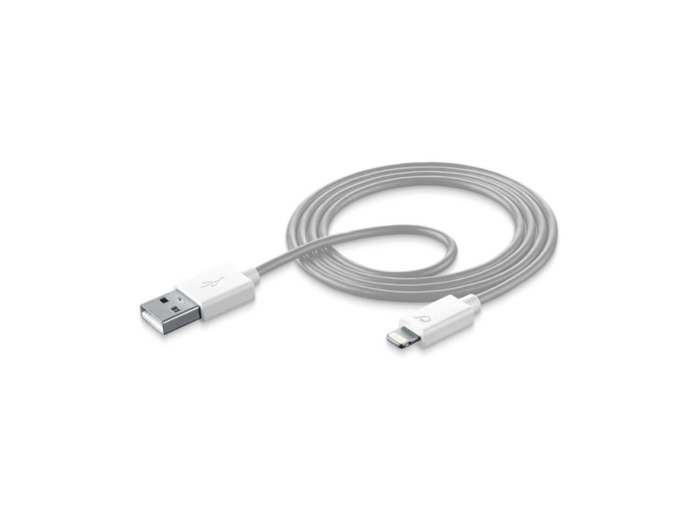 Cellularline USBDATAMFISMARTW Cable de datos y carga 1m Blanco