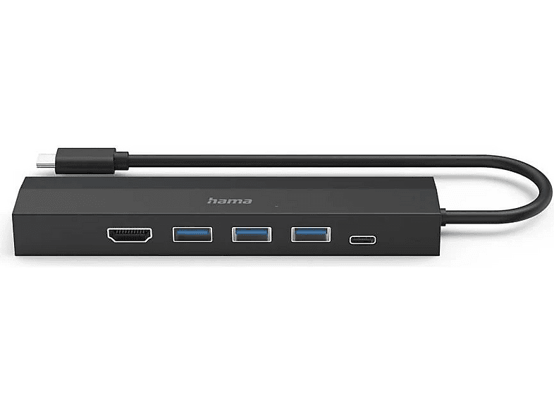 Hama 00200144 6 Conexiones 3x USB-A 1x USB-C 1x HDMI 1x LAN 5 Gbps Negro