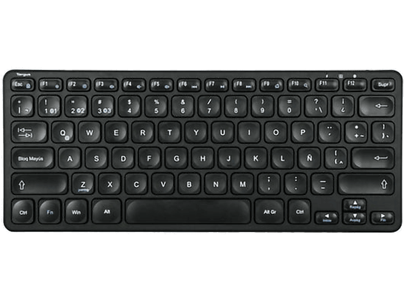 Targus AKB862ES  Bluetooth Antimicrobiano Multidispositivo Compacto QWERTY Negro