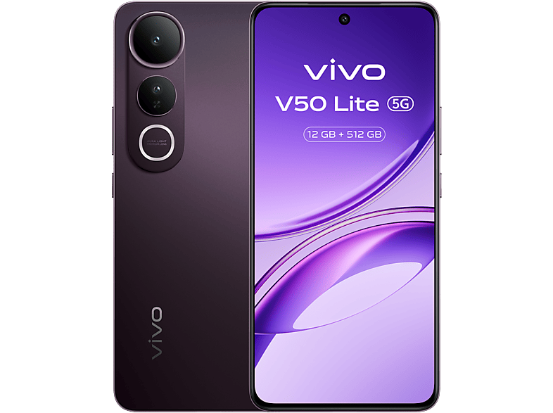 vivo V50 Lite Phantom Black 512 GB 12 GB RAM 6.77 AMOLED MediaTek Dimensity 6300 6500mAh