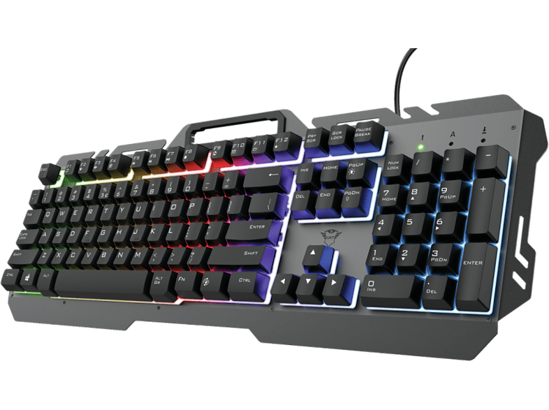 GXT 853 Esca Metal Rainbow USB Retroiluminación RGB 12 Teclas Programables USB Negro