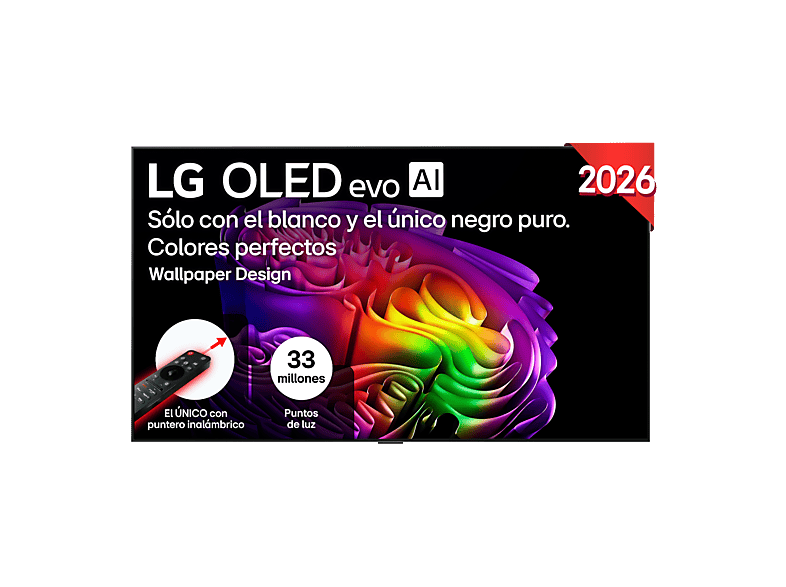 LG OLED77G64LW OLED 4K Procesador Inteligente α11 AI Processor 4K Gen3 Smart TV DVB-T2 (H.265) Gallery Design Negro