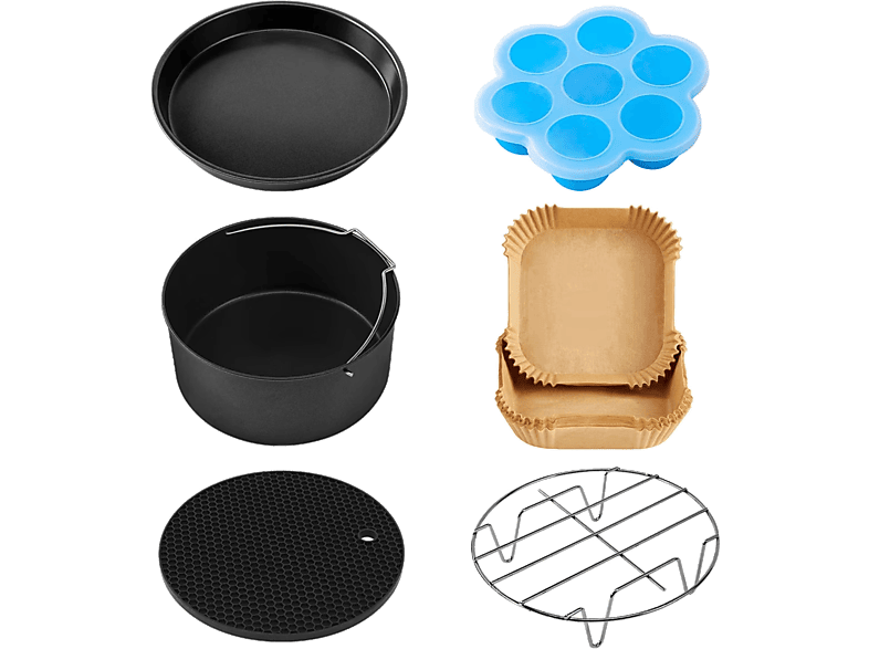Cosori KOSA0008EUN Chef Edition Kit 6 piezas Silicona Acero inoxidable Multicolor