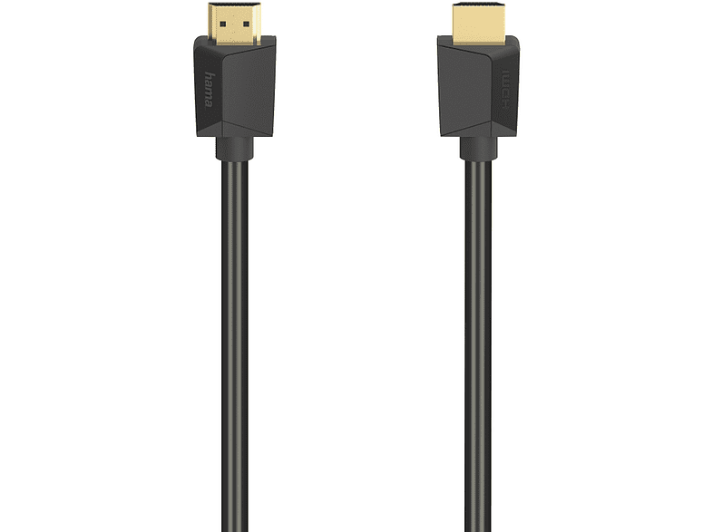 Hama 205007 Ethernet 2.0 5 m Para transmisión 4K 100 MB/s Recubrimiento de oro Negro