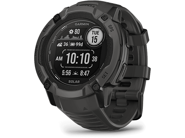 Garmin IInstinct® 2X Solar Grafito 145-228 mm 1.1  Monocroma Carga solar Linterna multi-LED