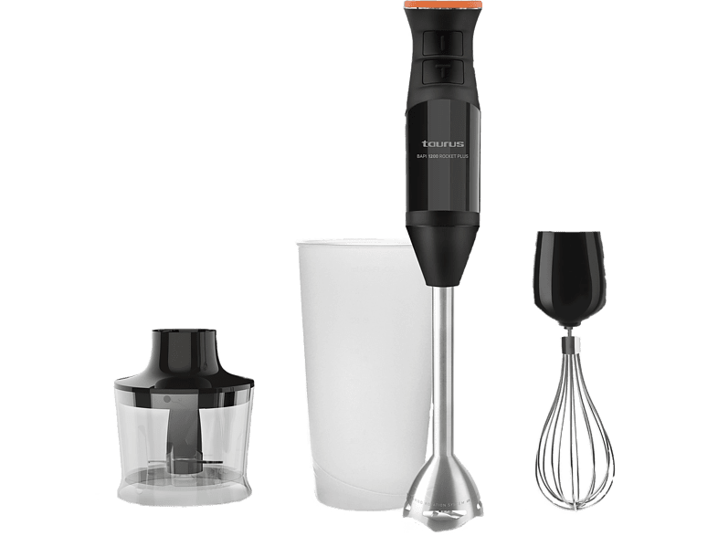 Taurus Bapi 1200 Rocket Plus  1200W Pica hielo Cuchillas de acero inoxidable 20 velocidades Turbo libre BPA Negro