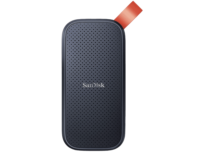 SanDisk Portable SSD Portátil USB 3.2 Gen 2 Lectura de hasta 520 MB/s Gancho de goma Gris