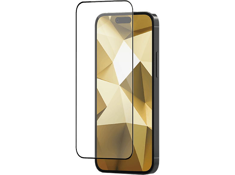 ISY IPG 5182-2.5D Para iPhone 15 Pro Antihuellas dactilares Antiarañazos Vidrio templado