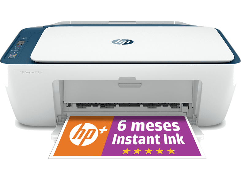 HP DeskJet 2721e Color Wifi 7.5 ppm 6 meses de impresión Instant Ink con HP+