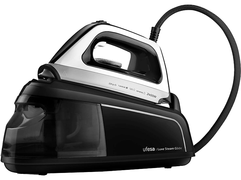 Ufesa Luxe Steam Glide 2400W 220 gr/min 5.5 bar Suela Cerámica Negro