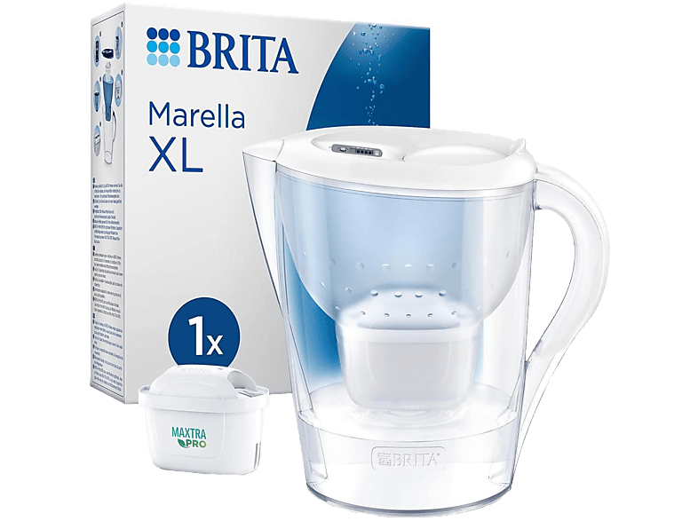 Brita Marella XL Capacidad de agua filtrada 2l Capacidad 3.5l Incluye 1 filtro Blanco