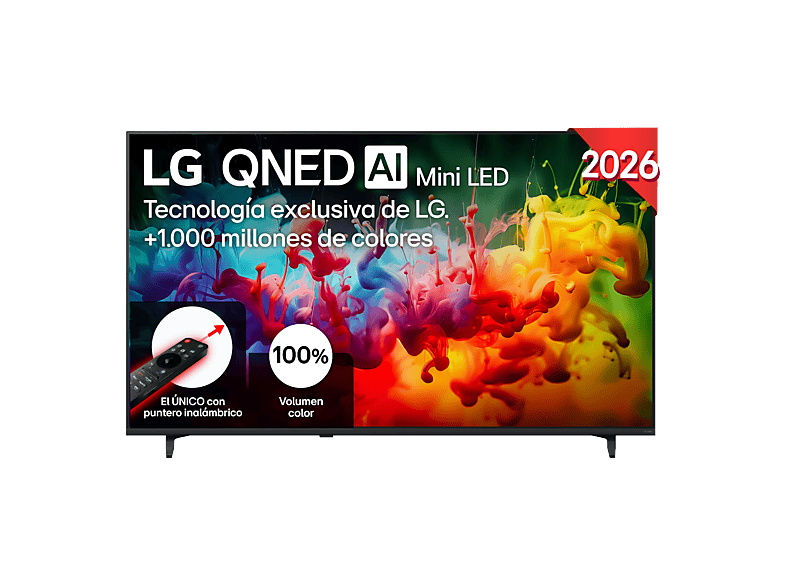 LG 65QNED72B6B UHD 4K Procesador Inteligente α7 AI Processor 4K Gen9 Smart TV DVB-T2 (H.265) Negro
