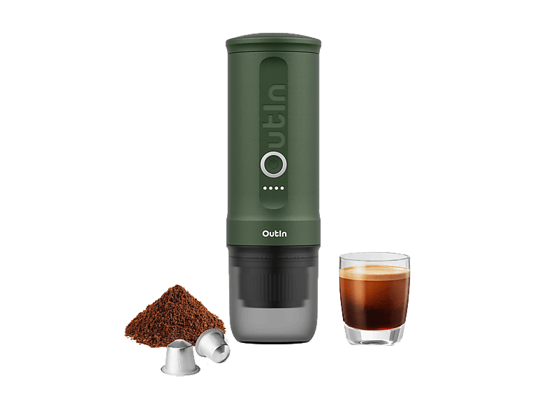 Outin OTEM-01-FG 20 bar 80 ml 10 W Portátil Compacta y Ultraligera Verde