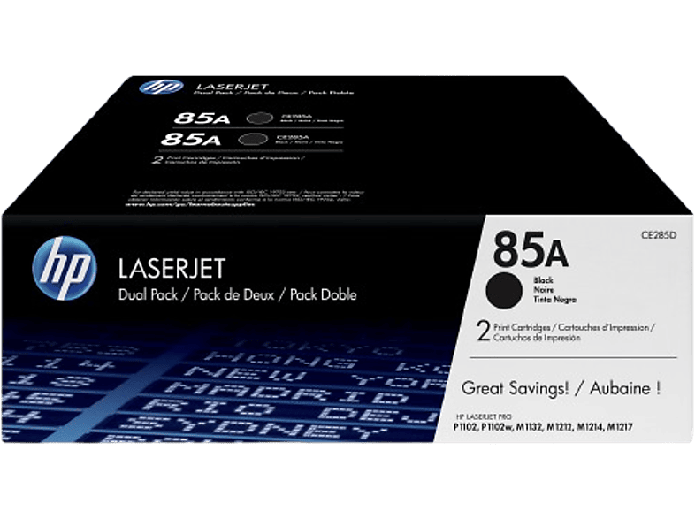 HP 85A LaserJet Combo 2 pack CE285AD Negro