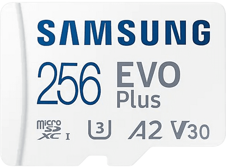 Samsung Evo Plus MB-MC256KA/EU 256 GB Clase 10 V30 UHS-I, Lectura 130 MB/s Blanco