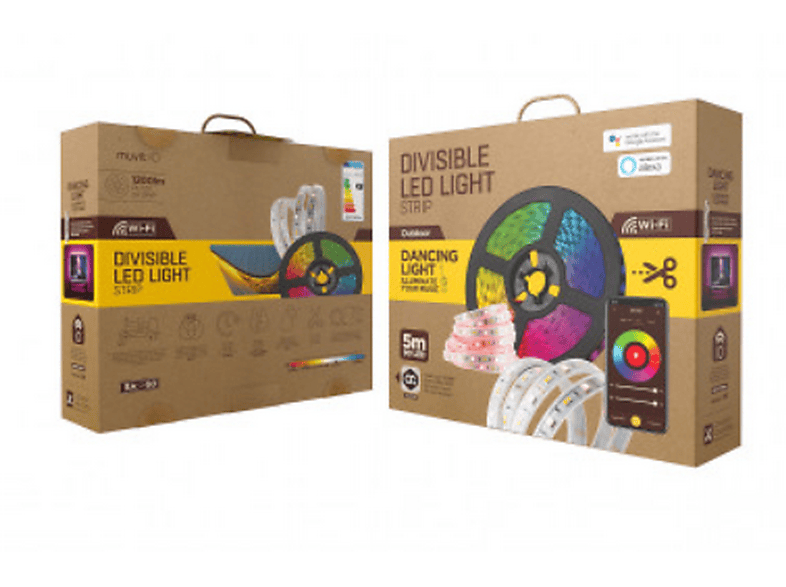 Muvit iO MIOLST004 Tira LED para Exterior (IP68) WiFi RGB+CCT 5m Blanco