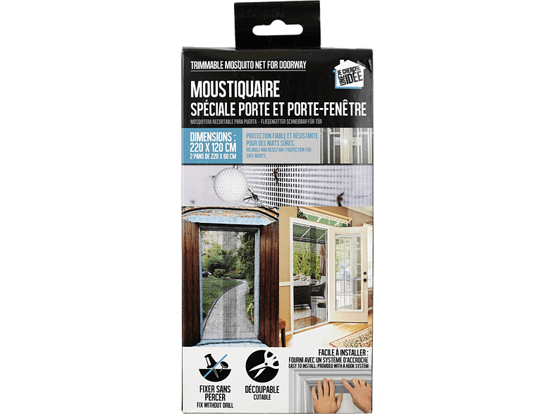 CMP Paris Mosquitera 220x120 Para puertas Poliéster Negro