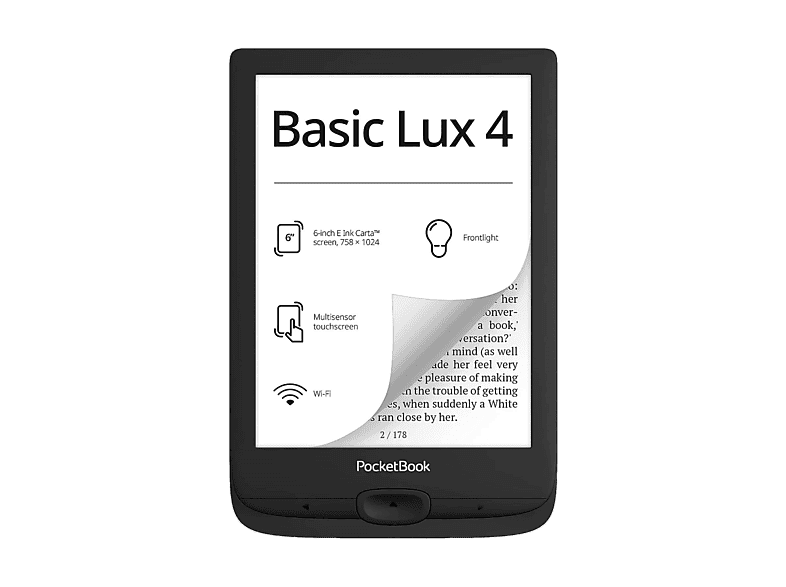 Pocketbook Basic Lux 4 6  E-Ink Carta™ 8 GB Wifi 1.300mAh Negro