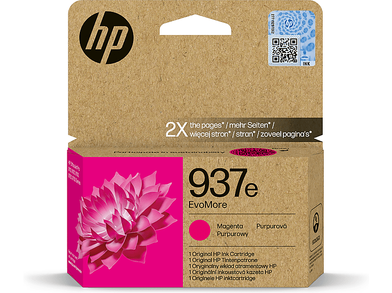 Cartucho de Tinta Original HP EvoMore 937e magenta