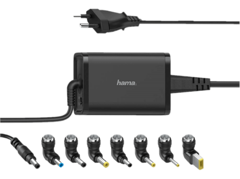 Hama 200002  7 adaptadores Voltaje de entrada 100-240 V Negro