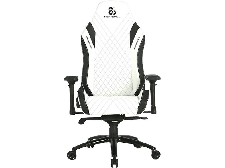 Newskill Neith Cojín Lumbar y Cervical 150 kg Reposabrazos Acolchados 4D Piel sintética Blanco y Negro
