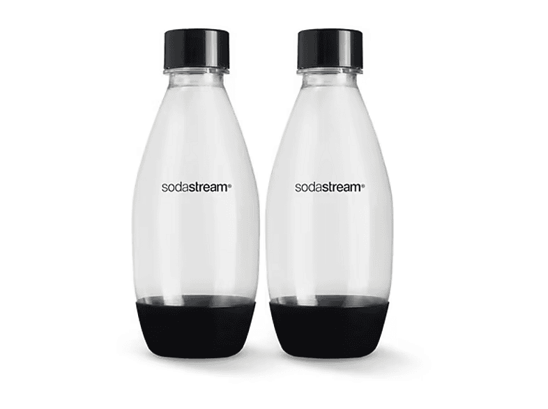 SodaStream Fuse 0.5L Negro Twin Pack Compatible con Spirit Terra Art Duo Enso Tapón cierre hermético,Sin BPA