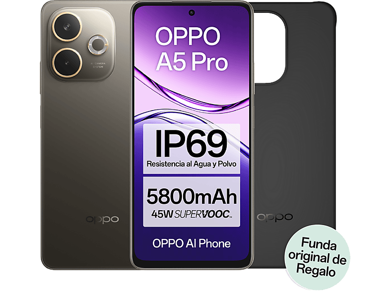 OPPO A5 Pro 4G Brown Black 256 GB 8 GB RAM 6.67 LCD Snapdragon® 6s 4G Gen 1  5800 mAh