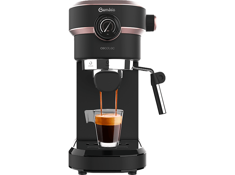 Cecotec Cafelizzia 890 Rose Pro 20 bar 1350 W 1.1 L 2 tazas Compacta Thermoblock Manómetro Gray