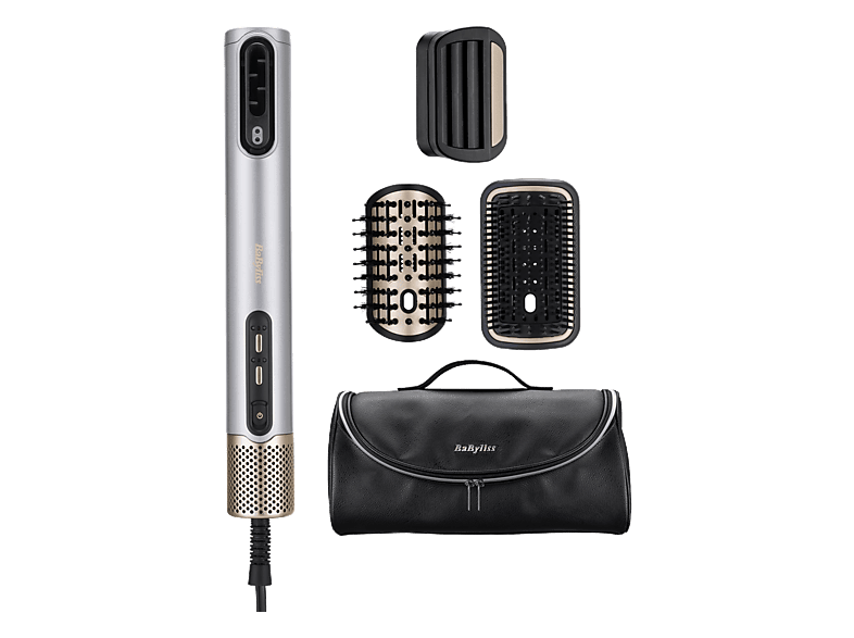BaByliss Air Wand AS6555E 1100W 4 Niveles de temperatura 3 Niveles de ventilador Tecnología Iónica Plata