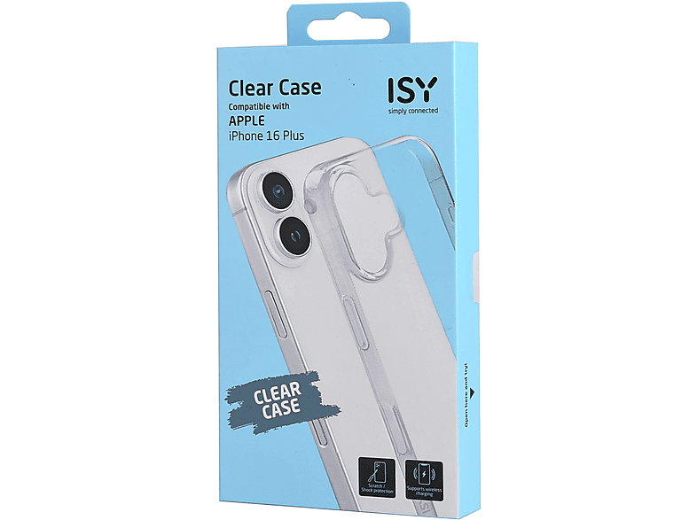 Isy ISC 1048 Compatible con iPhone 16 Plus Resistente a Golpes Transparente
