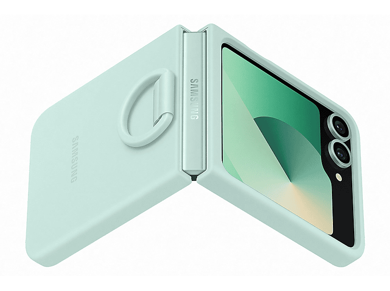 Samsung Silicone Case Para Samsung Galaxy Z Flip6 Con anillo Mint