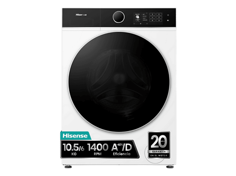 Hisense WD5I1045BWQ 10.5/6 Kg iFit WiFi Programa especial mascotas Blanco
