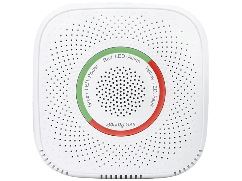 Shelly Detector Gas natural Wi-Fi Alarma LED y Sonido Blanco