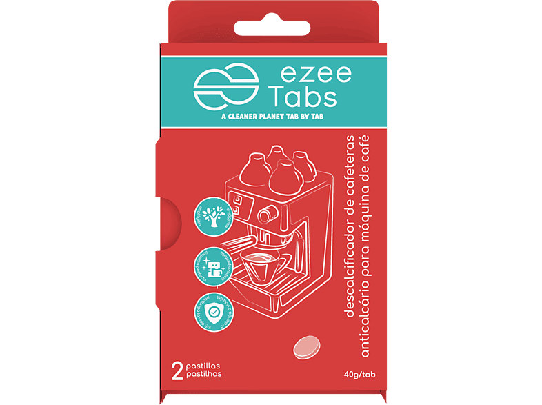 Ezeetabs Descalcificador para cafeteras 2 pastillas 35 gr Rojo