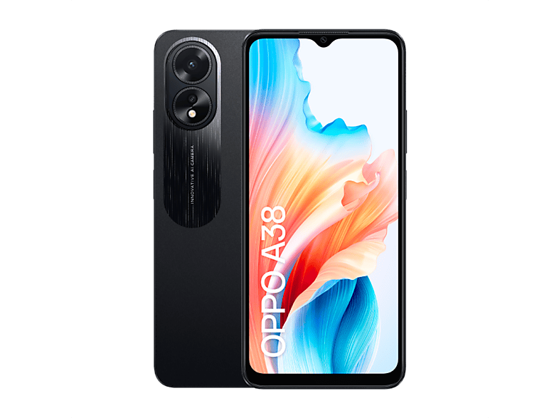 OPPO A38  Glowing Black 128 GB 4GB RAM 6.56  HD+ LCD MediaTek Helio G85 5000 mAh Android 13