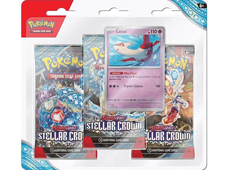 Magicbox Pokémon Scarlet & Violet 7: Premium Checklane Stellar Crown Pack 3 Blister Aleatorio
