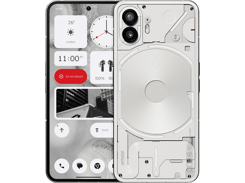 Nothing Phone (2) White 256 GB 12 GB RAM 6.7 Full HD+ Qualcomm Snapdragon8+ gen 1 4nm 4700 mAh Android 13
