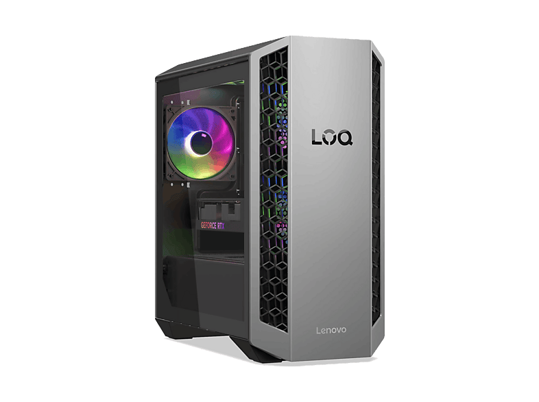 Lenovo LOQ Tower 26ADR10 AMD Ryzen™ 7 8745HX 32GB RAM 1TB SSD GeForce RTX™ 5060 Sin sistema operativo Gris